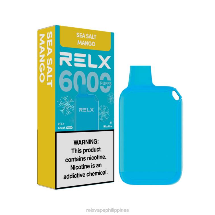 RELX Crush Pocket 6000 Icy | L0ZP13 ‎RELX Vape Manila Sea Salt Mango